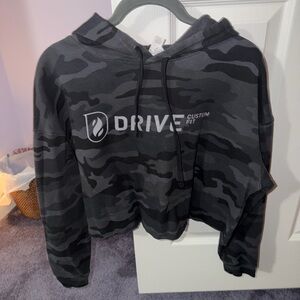 Camouflage Cropped Hoodie